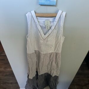 Joie linen dress. Pockets. Gems lined. Midi Anthropologie